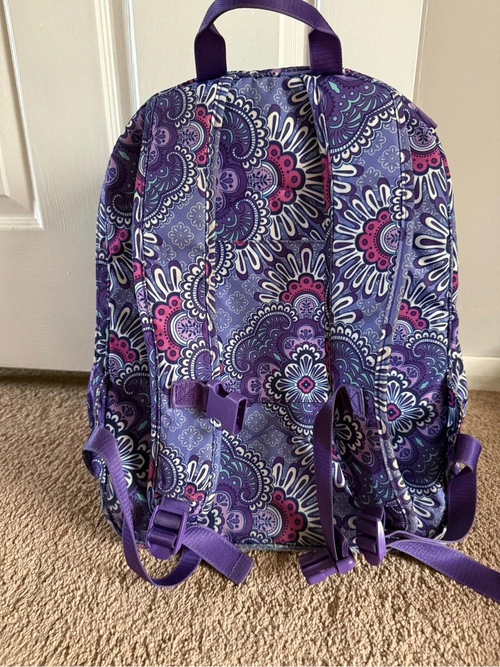 Vera Bradley Purple Floral Paisley Backpack